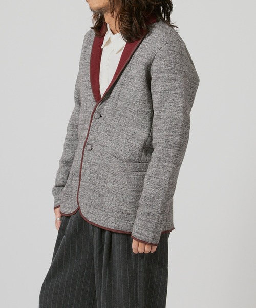FLISTFIA（フリストフィア）の「FLISTFIA Jacket Cardigan / JC03016 秋服 冬服（テーラードジャケット・メンズ・チャコール/ライトグレー・3/4）」の11枚目の写真