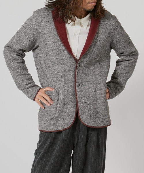 FLISTFIA（フリストフィア）の「FLISTFIA Jacket Cardigan / JC03016 秋服 冬服（テーラードジャケット・メンズ・チャコール/ライトグレー・3/4）」の17枚目の写真