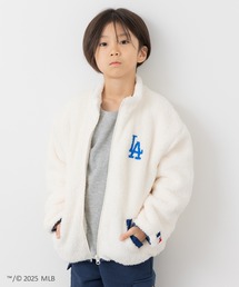 MLB（メジャーリーグベースボール）の「〈MLB〉刺繍ロゴ ボアジャケット（ブルゾン）」