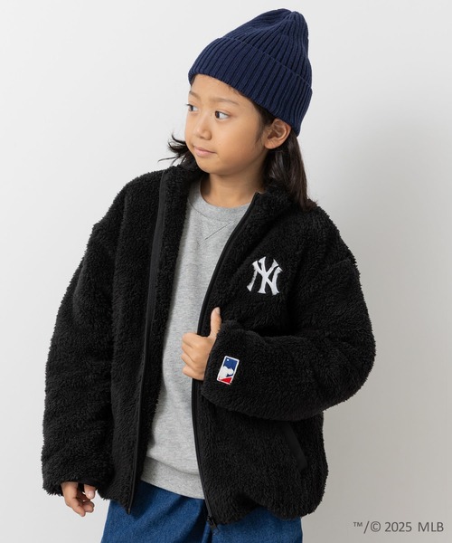 MLB(メジャーリーグベースボール)の「〈MLB〉刺繍ロゴ ボアジャケット(ブルゾン・キッズ・ベージュ/クリーム/ブラック・100cm/110cm/120cm/130cm/140cm/150cm/160cm)」の20枚目の写真