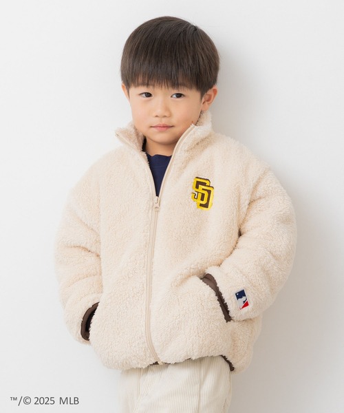 セール】〈MLB〉刺繍ロゴ ボアジャケット（ブルゾン）｜MLB