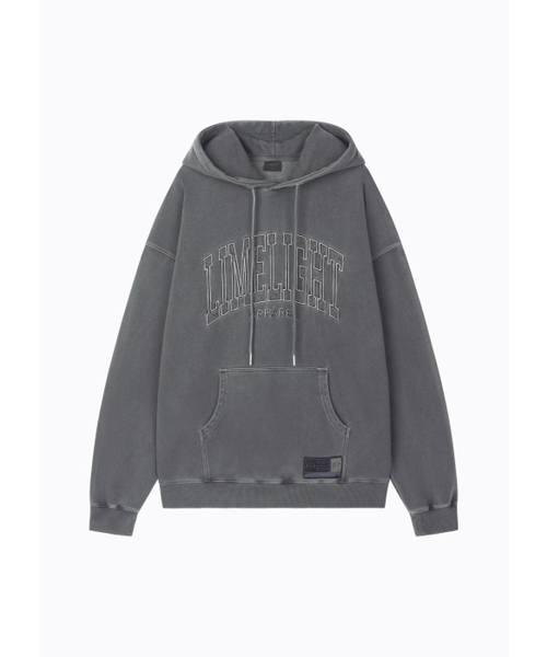 LIMELIGHT APPAREL(ライムライトアパレル)の「アパレルピグメントアーチロゴオーバーサイズフードパーカー(チャコール/ライムライト)(パーカー・メンズ・その他・SMALL/MEDIUM/LARGE/X-LARGE)」の2枚目の写真