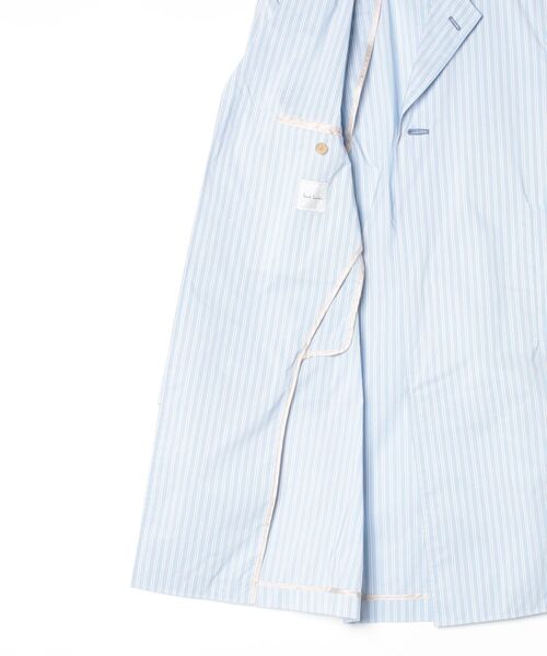Paul Smith(ポールスミス)の「エアリーストライプ チェスターコート / 133113 101YC(チェスターコート・メンズ・ライトブルー・SMALL/LARGE/X-LARGE/MEDIUM)」の8枚目の写真