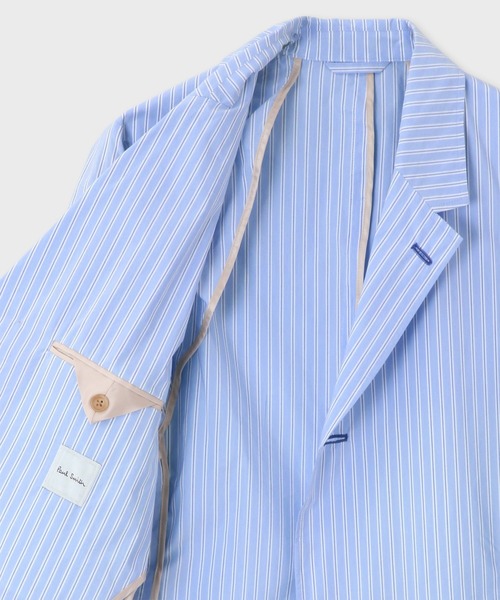 Paul Smith（ポールスミス）の「エアリーストライプ チェスターコート / 133113 101YC（チェスターコート・メンズ・ライトブルー・SMALL/LARGE/X-LARGE）」の5枚目の写真
