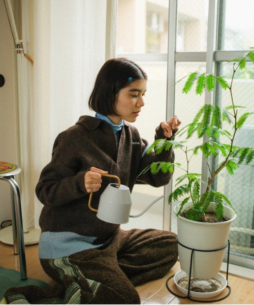 PAMM（パム）の「PAMMのスキッパーニット（ニット/セーター・レディース・ダークブラウン/ブラック系/ミント・2/3）」の18枚目の写真