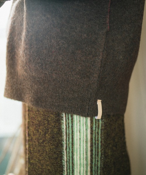 PAMM（パム）の「PAMMのスキッパーニット（ニット/セーター・レディース・ダークブラウン/ブラック系/ミント・2/3）」の22枚目の写真