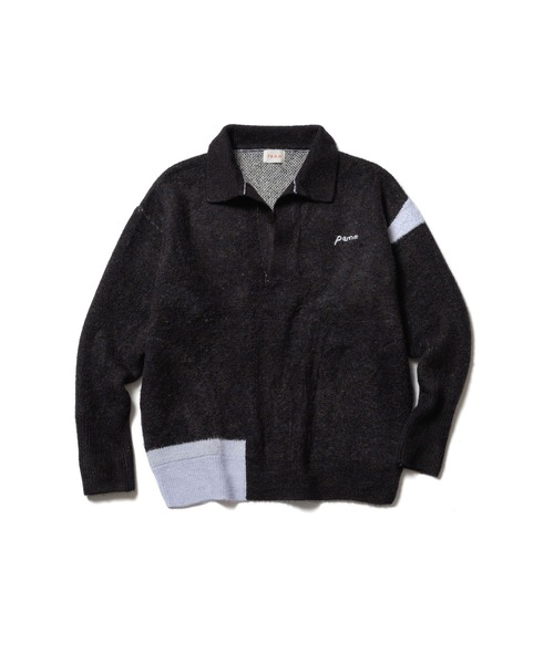 PAMM（パム）の「PAMMのスキッパーニット（ニット/セーター・レディース・ダークブラウン/ブラック系/ミント・2/3）」の13枚目の写真