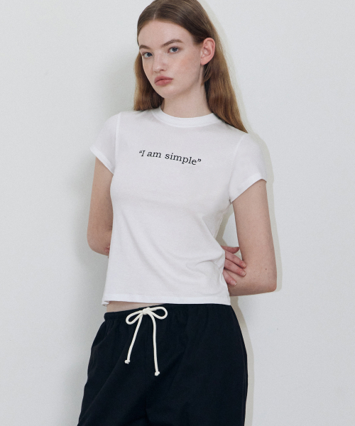 LADY VOLUME(レディーボリューム)の「アイ エム シンプル Tシャツ (ホワイト)(Tシャツ/カットソー・レディース・その他・SMALL/MEDIUM)」の2枚目の写真