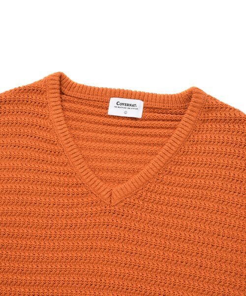 COVERNAT(カバーナット)の「Vネックニットベストオレンジ(ベスト・レディース・その他・LARGE/MEDIUM/SMALL/X-LARGE)」の3枚目の写真