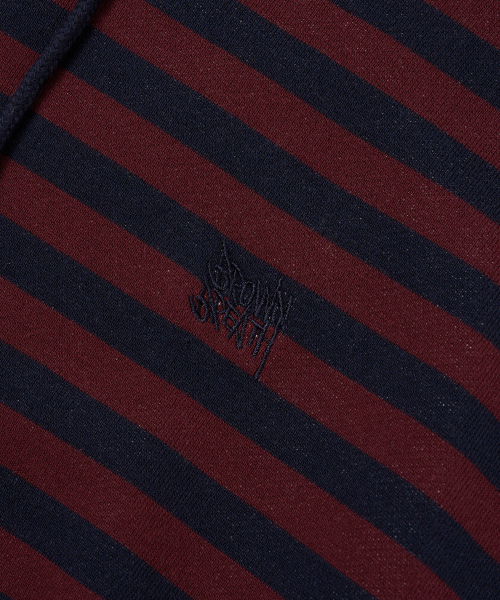 BROWNBREATH（ブラウンブレス）の「STRIPE TAG HOODIE - BURGUNDY（パーカー・メンズ・その他・X-LARGE/SMALL/MEDIUM/LARGE）」の13枚目の写真