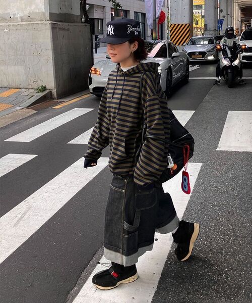 BROWNBREATH（ブラウンブレス）の「STRIPE TAG HOODIE - BURGUNDY（パーカー・メンズ・その他・X-LARGE/SMALL/MEDIUM/LARGE）」の10枚目の写真
