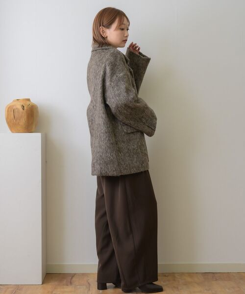 RETRO GIRL（レトロガール）の「FウールシャギーテーラーJK（テーラードジャケット・レディース・ブラウン/ベージュ/チャコールグレー・FREE）」の7枚目の写真