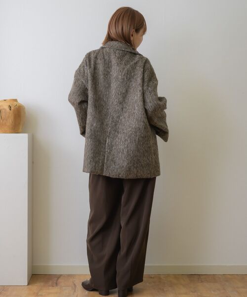 RETRO GIRL（レトロガール）の「FウールシャギーテーラーJK（テーラードジャケット・レディース・ブラウン/ベージュ/チャコールグレー・FREE）」の8枚目の写真