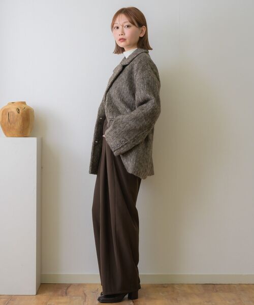 RETRO GIRL（レトロガール）の「FウールシャギーテーラーJK（テーラードジャケット・レディース・ブラウン/ベージュ/チャコールグレー・FREE）」の9枚目の写真