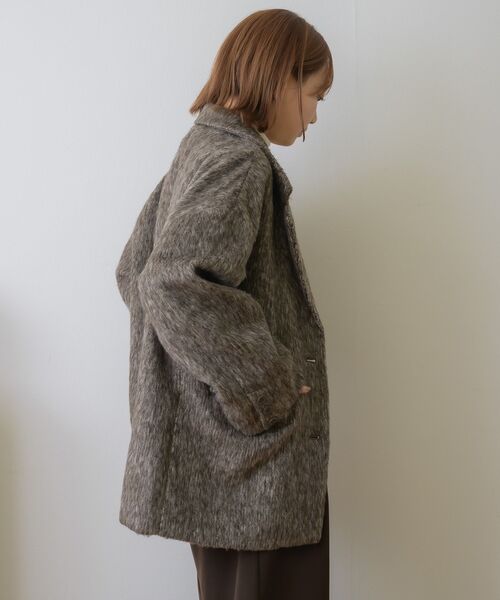 RETRO GIRL（レトロガール）の「FウールシャギーテーラーJK（テーラードジャケット・レディース・ブラウン/ベージュ/チャコールグレー・FREE）」の11枚目の写真