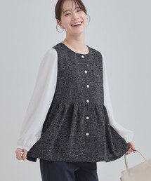 SHOO・LA・RUE | 【洗濯機可】時短できちんと見えが叶う フェイクレイヤードブラウス(シャツ/ブラウス)