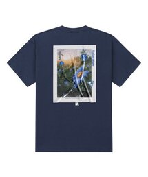 トライアングルフラワー半袖Tシャツネイビー