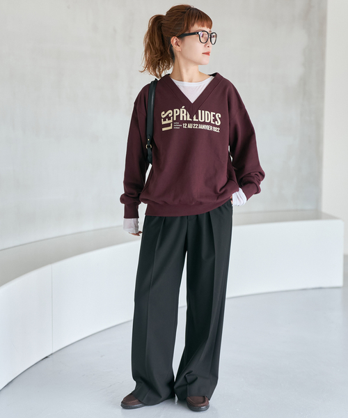 Spick and Span La Hutte Vネックスウェット La Hutte / ラ ユット 別注Vネックスウェット* | スピック＆スパン