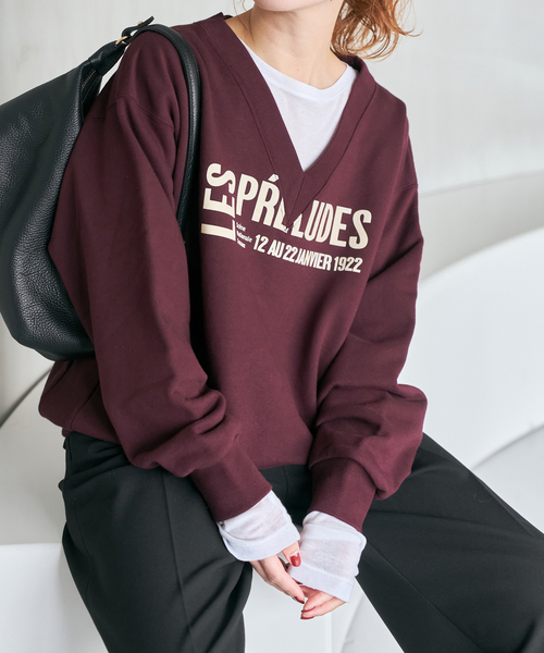 追加2》La Hutte / ラ ユット 別注Vネックスウェット*（スウェット