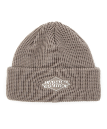 UNDERCONTROL（アンダーコントロール）の「冬用防寒ニットスポーティロゴ刺繍男女共用ビーニーハット BEANIE / ROAD SIGN / MUD（ニットキャップ/ビーニー）」