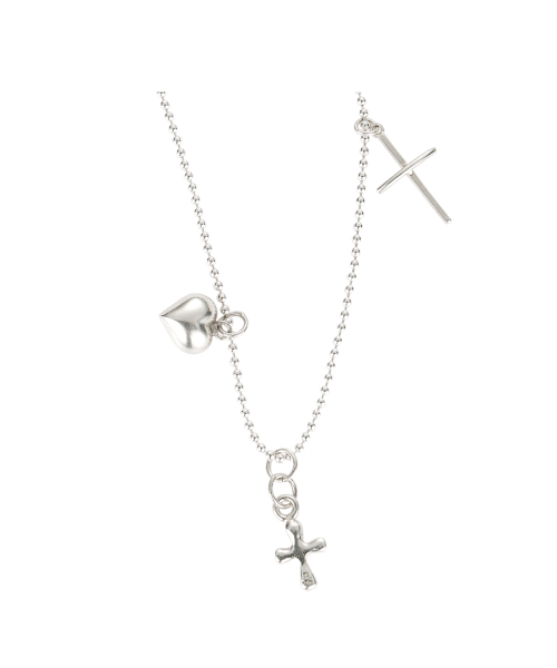 [silver925] echo cross necklace-silver
