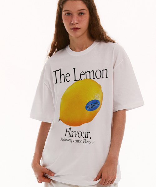 MATCHGLOBE(マッチグローブ)の「カラー レモン オーバーサイズ Tシャツ (ホワイト)(Tシャツ/カットソー・レディース・その他・FREE)」の2枚目の写真