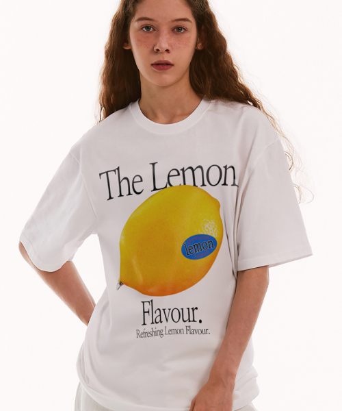 MATCHGLOBE(マッチグローブ)の「カラー レモン オーバーサイズ Tシャツ (ホワイト)(Tシャツ/カットソー・レディース・その他・FREE)」の4枚目の写真