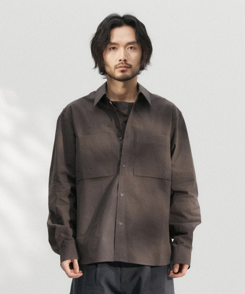 WMC(ダブリューエムシー)の「ダブルプラケットシャツ_チャコールグレー(シャツ/ブラウス・メンズ・チャコールグレー・MEDIUM/LARGE)」の3枚目の写真