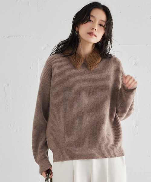 セール】BARNYARDSTORM / ファーカラー2WAYニット（ニット/セーター