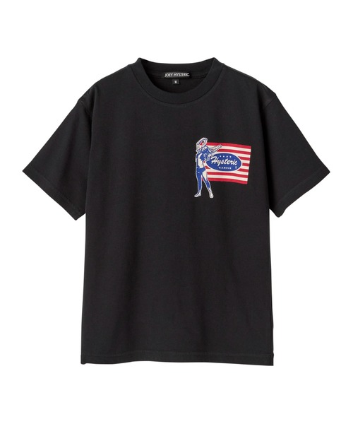 JOEY HYSTERIC(ジョーイヒステリック)の「NASTY UNION 半袖Tシャツ(Tシャツ/カットソー・キッズ・ホワイト系その他2/ブラック・X-SMALL)」の2枚目の写真
