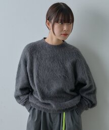 WHIMSIC | 【UNISEX/2サイズ展開】アンゴラブレンドシャギーニットプルオーバー(ニット/セーター)