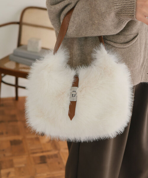 セール】ハーフムーンファーバック（ハンドバッグ）｜KOBE LETTUCE