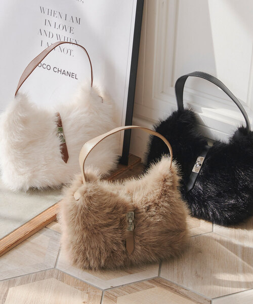 セール】ハーフムーンファーバック（ハンドバッグ）｜KOBE LETTUCE