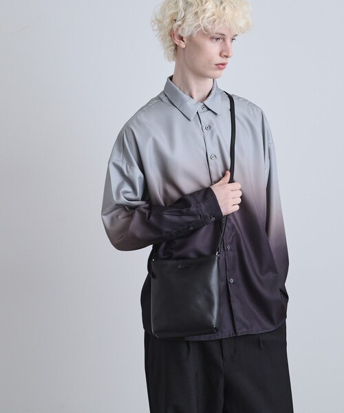 tk.TAKEO KIKUCHI(ティーケータケオキクチ)の「【WEB限定】リアルレザーショルダーポーチ(ショルダーバッグ・メンズ・ブラック/ダークブラウン・00)」の15枚目の写真