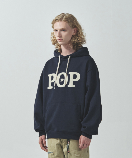 ECORR（エコル）の「POPシグネチャーフードパーカー_ネイビー（パーカー・レディース・その他・3(XL)/1(M)/2(L)）」の3枚目の写真