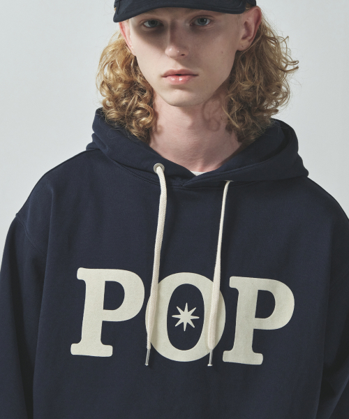 ECORR（エコル）の「POPシグネチャーフードパーカー_ネイビー（パーカー・レディース・その他・3(XL)/1(M)/2(L)）」の5枚目の写真