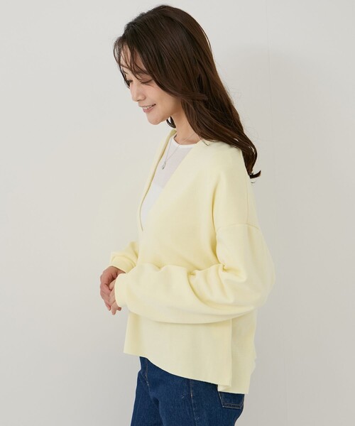 Jayro(ジャイロ)の「キーネック裏シャギートップス(Tシャツ/カットソー・レディース・チャコールグレー/ネイビー/イエロー・M)」の19枚目の写真