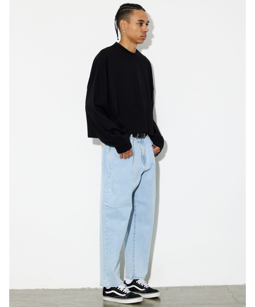 PHILIPPAKER(フィリップペイカー)の「ブルーベースベーシックテーパードバンディングデニムライトブルー(デニムパンツ・メンズ・その他・SMALL/MEDIUM/LARGE/X-LARGE)」の3枚目の写真