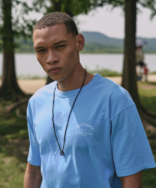 FAKE CAMPER（フェイクキャンパー）の「ピグメントタイガーオリジナルヴィンテージ半袖Tシャツ[ブルー]（Tシャツ/カットソー・メンズ・ブルー・SMALL/MEDIUM/LARGE/X-LARGE）」の5枚目の写真