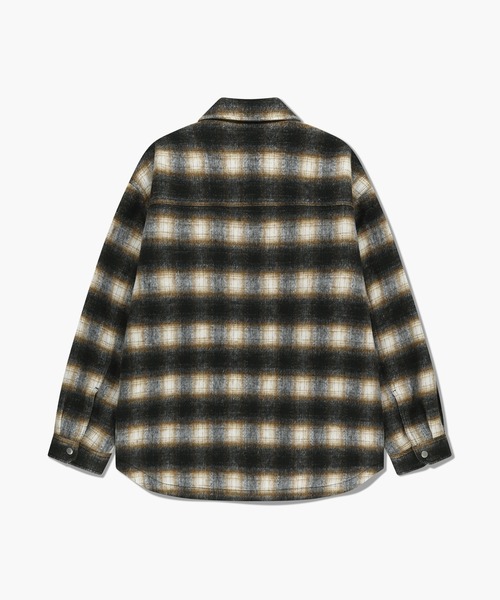 MARITHE + FRANCOIS GIRBAUD(マリテフランソワジルボー)の「CLASSIC LOGO OVERSIZED FLANNEL CHECK SHIRT JACKET(ブルゾン・レディース・Beige/Black・LARGE/MEDIUM/SMALL/X-LARGE)」の8枚目の写真