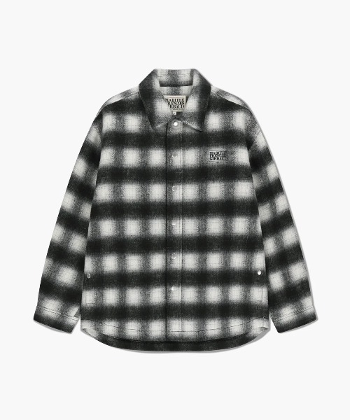 MARITHE + FRANCOIS GIRBAUD(マリテフランソワジルボー)の「CLASSIC LOGO OVERSIZED FLANNEL CHECK SHIRT JACKET(ブルゾン・レディース・Beige/Black・LARGE/MEDIUM/SMALL/X-LARGE)」の18枚目の写真