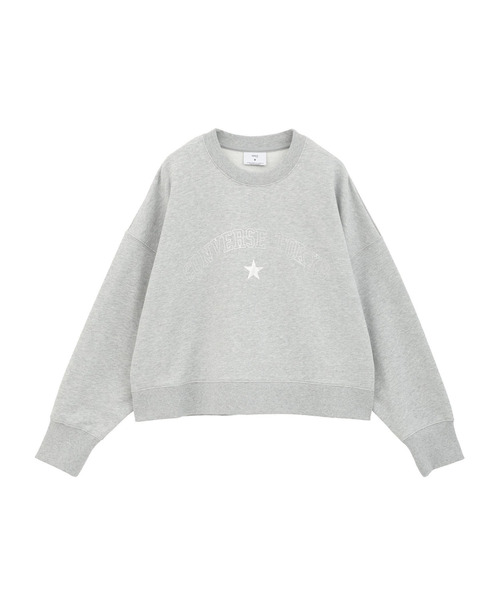 CONVERSE TOKYO（コンバーストウキョウ）の「LOGO PRINT SHORT SWEAT（スウェット・レディース・オフホワイト/杢グレー/ミント/チャコールグレー・FREE）」の9枚目の写真