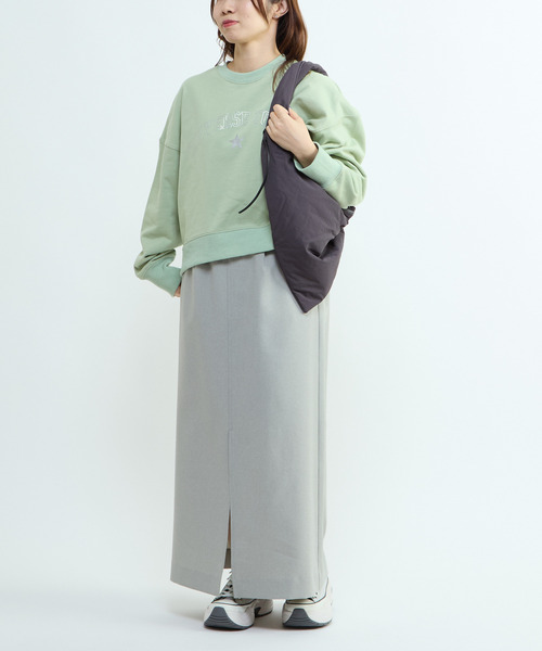 CONVERSE TOKYO（コンバーストウキョウ）の「LOGO PRINT SHORT SWEAT（スウェット・レディース・オフホワイト/杢グレー/ミント/チャコールグレー・FREE）」の12枚目の写真