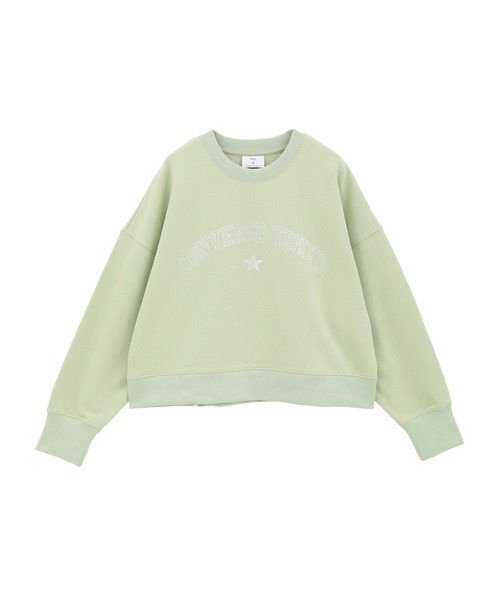 CONVERSE TOKYO（コンバーストウキョウ）の「LOGO PRINT SHORT SWEAT（スウェット・レディース・オフホワイト/杢グレー/ミント/チャコールグレー・FREE）」の13枚目の写真