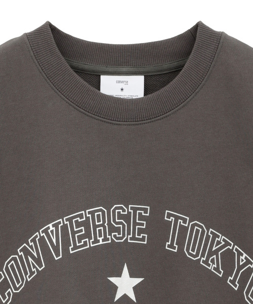 CONVERSE TOKYO（コンバーストウキョウ）の「LOGO PRINT SHORT SWEAT（スウェット・レディース・オフホワイト/杢グレー/ミント/チャコールグレー・FREE）」の15枚目の写真