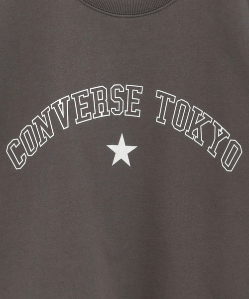 CONVERSE TOKYO（コンバーストウキョウ）の「LOGO PRINT SHORT SWEAT（スウェット・レディース・オフホワイト/杢グレー/ミント/チャコールグレー・FREE）」の19枚目の写真