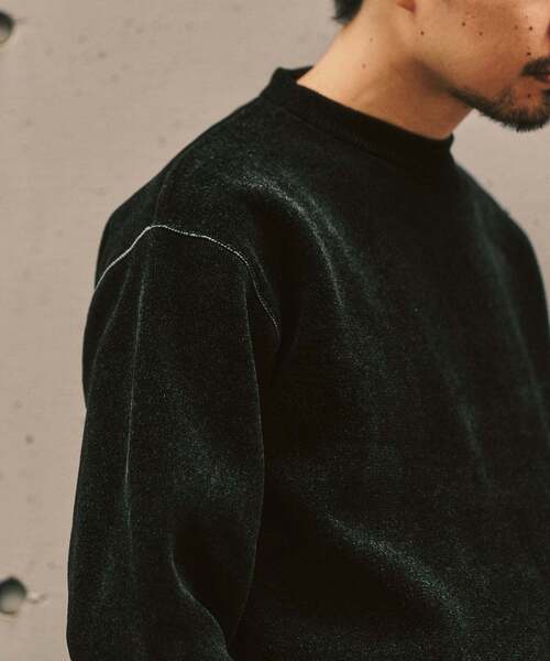 417 EDIFICE（フォーワンセブンエディフィス）の「追加 モールニット カラーリブ プルオーバー（ニット/セーター・メンズ・ホワイト系その他/グレー/カーキ/ブラック/イエロー/ボルドー・MEDIUM/X-LARGE/LARGE）」の12枚目の写真