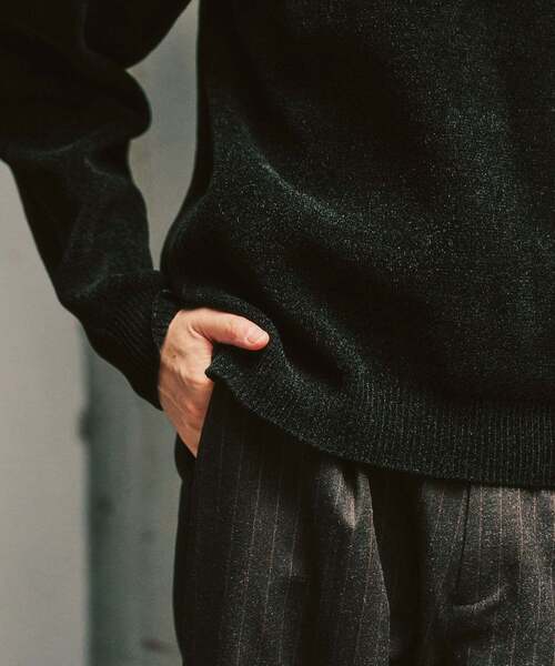 417 EDIFICE（フォーワンセブンエディフィス）の「追加 モールニット カラーリブ プルオーバー（ニット/セーター・メンズ・ホワイト系その他/グレー/カーキ/ブラック/イエロー/ボルドー・MEDIUM/X-LARGE/LARGE）」の13枚目の写真