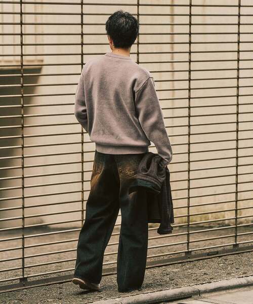 417 EDIFICE（フォーワンセブンエディフィス）の「追加 モールニット カラーリブ プルオーバー（ニット/セーター・メンズ・ホワイト系その他/グレー/カーキ/ブラック/イエロー/ボルドー・MEDIUM/X-LARGE/LARGE）」の15枚目の写真