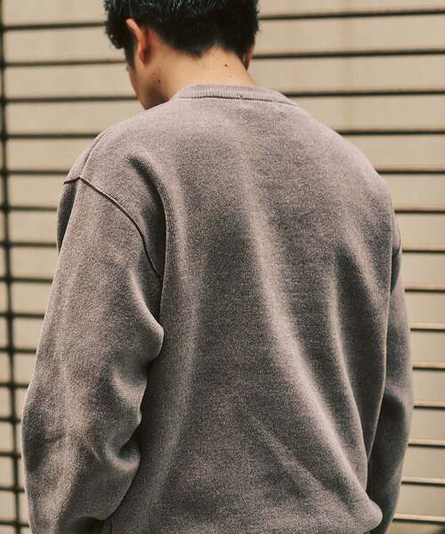 417 EDIFICE（フォーワンセブンエディフィス）の「追加 モールニット カラーリブ プルオーバー（ニット/セーター・メンズ・ホワイト系その他/グレー/カーキ/ブラック/イエロー/ボルドー・MEDIUM/X-LARGE/LARGE）」の18枚目の写真